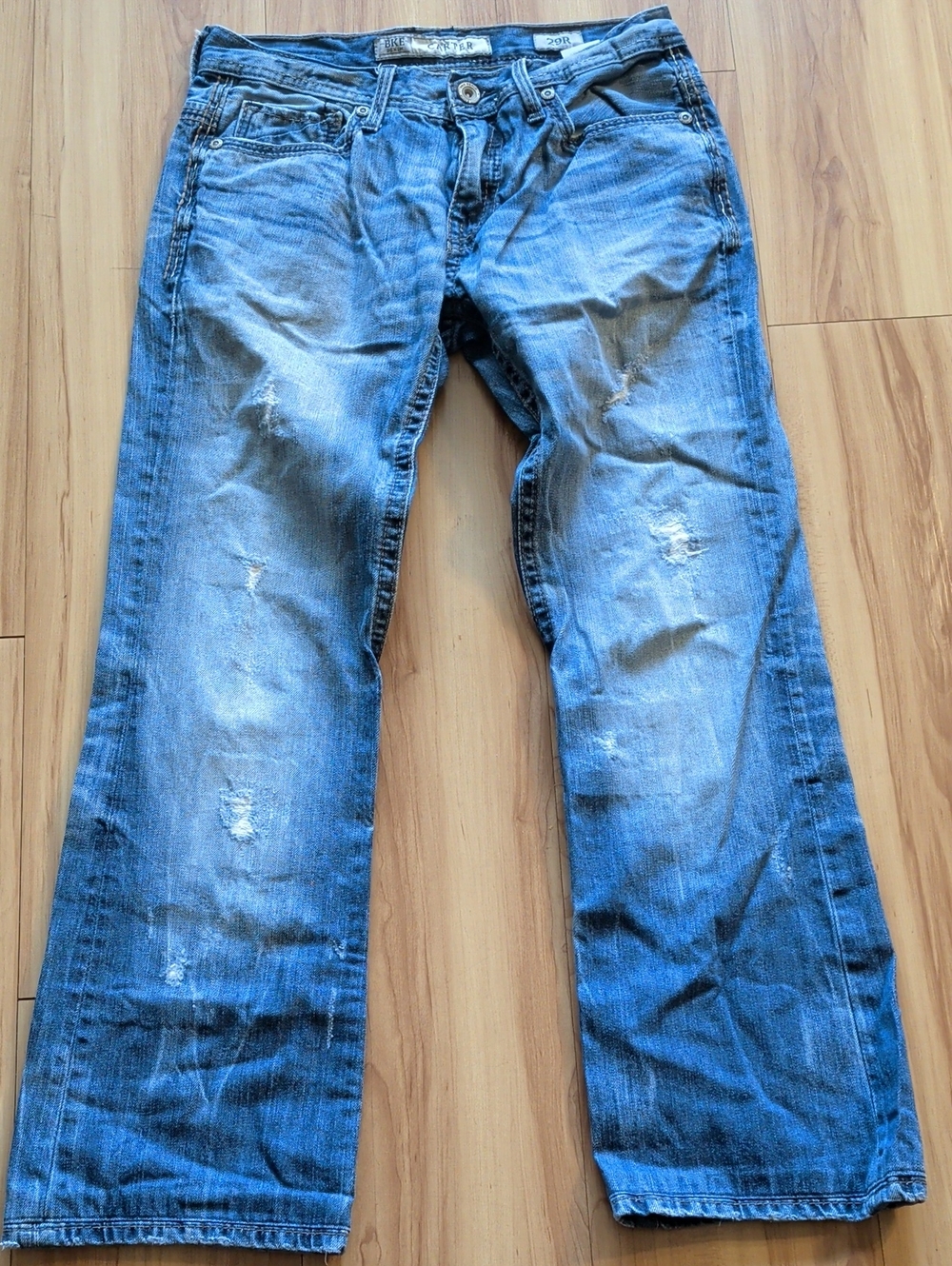 BKE Men's Light Blue Straight Jeans